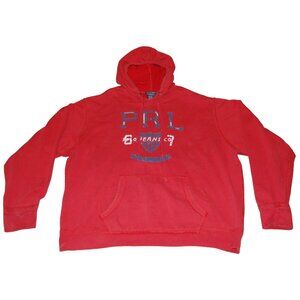 Vintage Ralph Lauren Polo Jeans Co PRL 67 Pullover Hoodie Sweatshirt Men's XXL